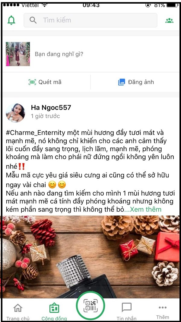 Giao diện “Cộng đồng” là những đánh giá về sản phẩm từ những người đã sử dụng chúng trước đó
