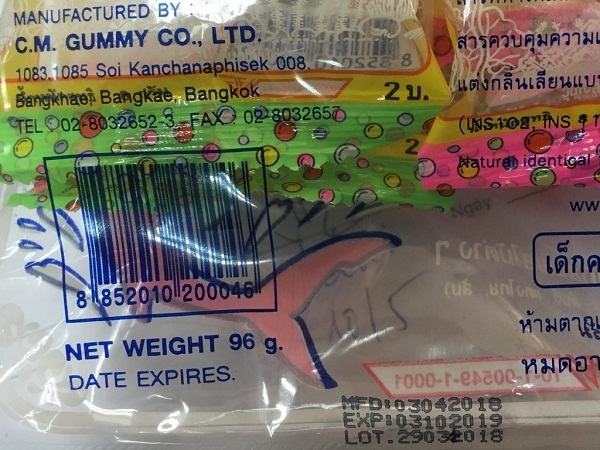 Bề mặt sản phẩm in mã vạch