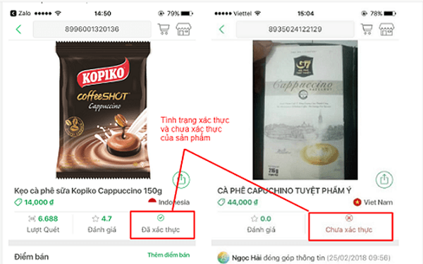 Hình ảnh sản phẩm có dấu xác thực 